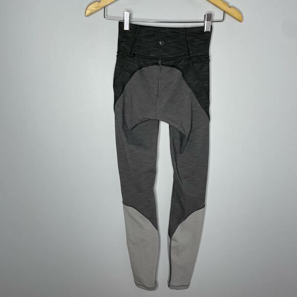 Lululemon Early Extension High-Rise Tight  Leggings Heathered Black Sz 2 - Picture 8 of 9